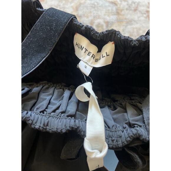 Hunter Bell Fleur Mini Black Dress in Onyx Size S Velvet Straps NWT - Picture 7 of 10